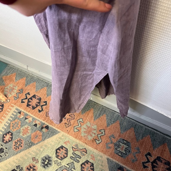 San Francisco Clothing Company Purple 100% Linen Sleeveless Maxi Dress Large - Picture 3 of 7